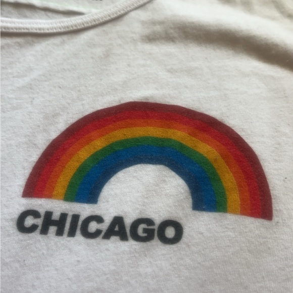 Aviator Nation RARE Unisex Chicago Rainbow Tank Top L - Picture 5 of 8